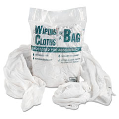 Bag-A-Rags Reusable Wiping Cloths, Cotton, White, 1lb
