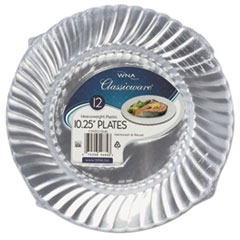 Classicware Plastic Dinnerware
Plates, 10.25&quot; Dia, Clear,
12/pack
