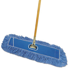 Dry Mopping Kit, 24 X 5 Blue
Synthetic Head, 60&quot; Natural
Wood/metal Handle