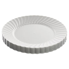 Classicware Plastic
Dinnerware, Plates, 9&quot; Dia,
White, 12/bag, 15 Bags/carton
