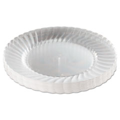 Classicware Plastic Plates, 9&quot; Dia, Clear, 12/pack, 15