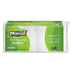 100% Recycled Luncheon
Napkins, 11.4 X 12.5, White,
400/pack, 6pk/ct