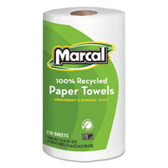100% Premium Recycled Kitchen Roll Towels, 2-Ply, 8.8 X 11,