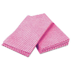 Tuff-Job Durable Foodservice Towels, Pink/white, 12 X 24,