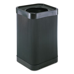 At-Your Disposal Top-Open
Waste Receptacle, Square,
Polyethylene, 38 Gal, Black