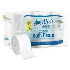 Angel Soft Ps Compact Coreless Bath Tissue, Septic Safe,