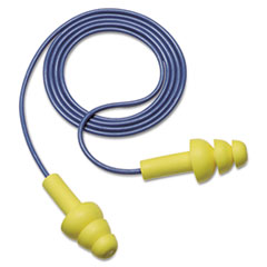 E A R Ultrafit Earplugs, Corded, Premolded, Yellow, 100