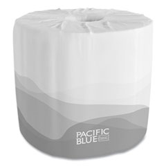 Pacific Blue Basic Bathroom Tissue, Septic Safe, 1-Ply,