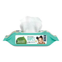 Free And Clear Baby Wipes,
Unscented, White, 64/flip Top
Pack, 12 Packs/carton