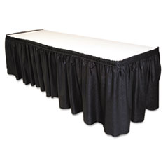Table Set Linen-Like Table
Skirting, Polyester, 29&quot; X 14
Ft, Black