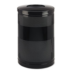 Classics Perforated Open Top
Receptacle, Round, Steel, 51
Gal, Black