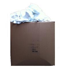 (CUT 1/2)ECOTWLS50 WHITE TERRY  RECYCLED TOWELS 50LBS/CASE