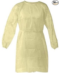 Yellow Disposable Gown
One Size Fits All  50/case.